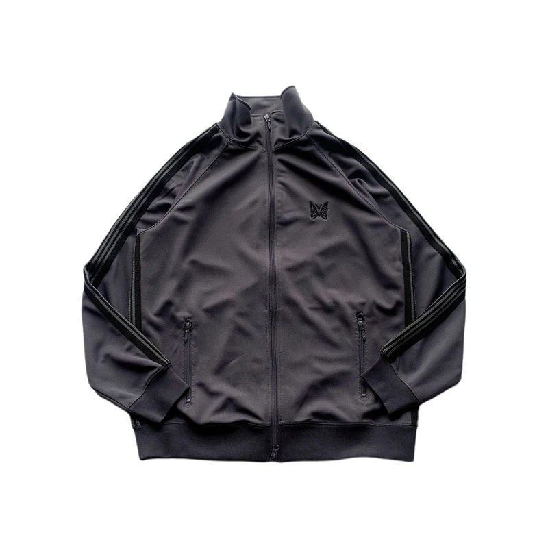 Design Track Jacket Black with Purple Stripes Outerwear - 4