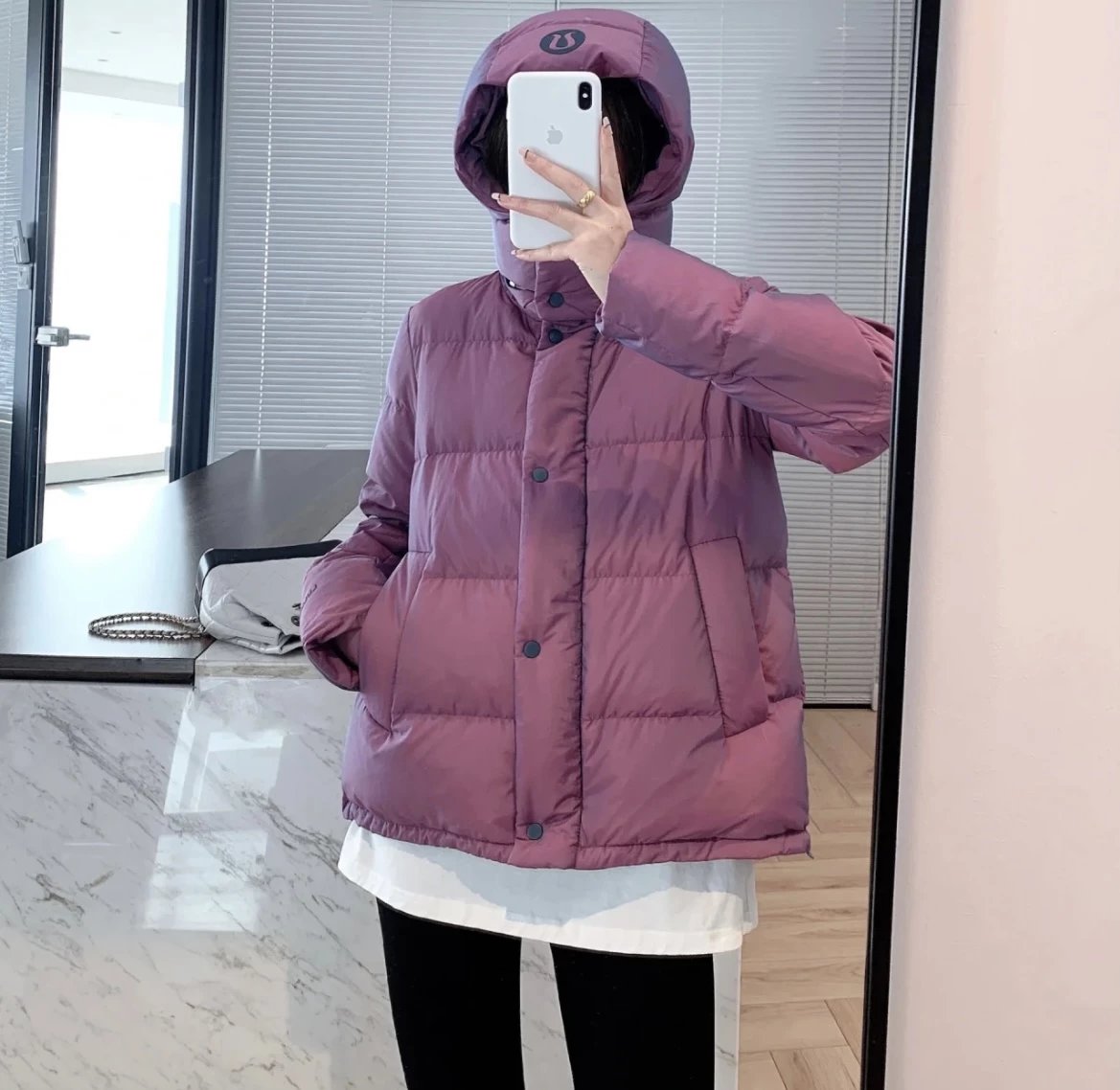 Design Pink Quilted Puffer Jacket Outerwear - 33