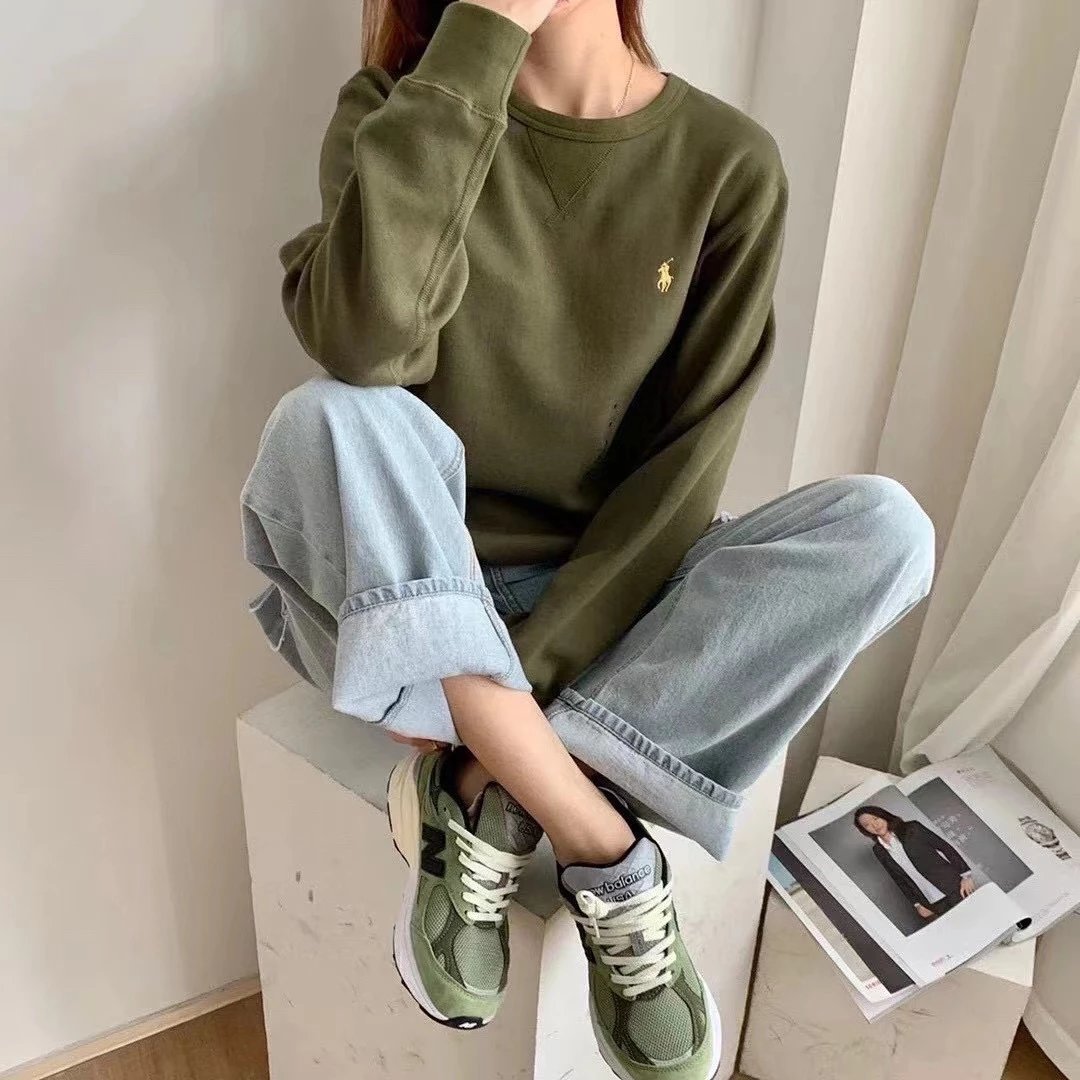 Polo Ralph Lauren Classic Crewneck Sweatshirt Beige Sweater - 24