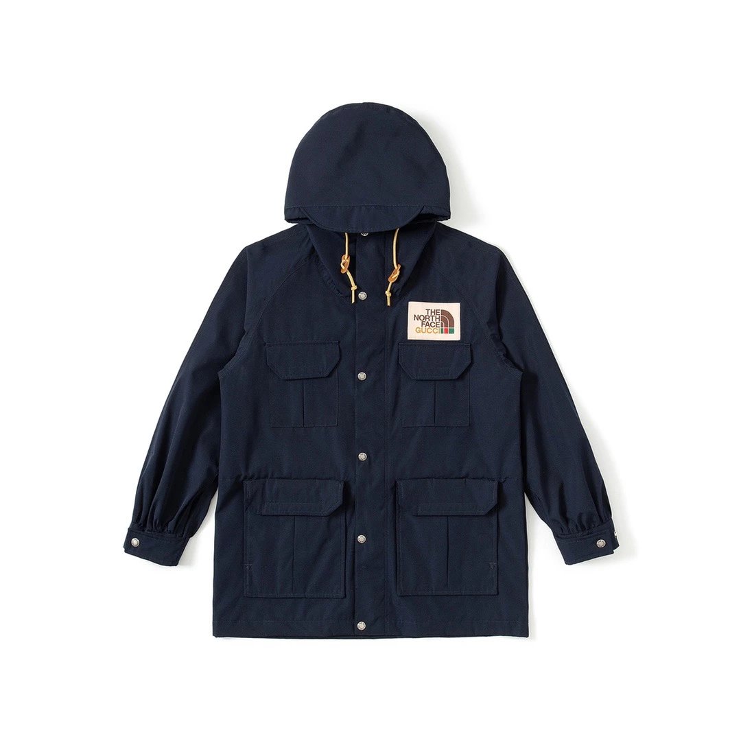 Gucci x The North Face Parka 联名款贴花冲锋衣夹克