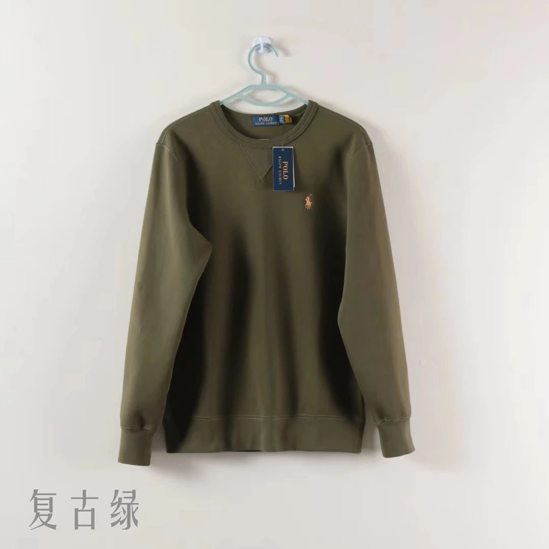 Polo Ralph Lauren Classic Crewneck Sweatshirt Beige Sweater - 8