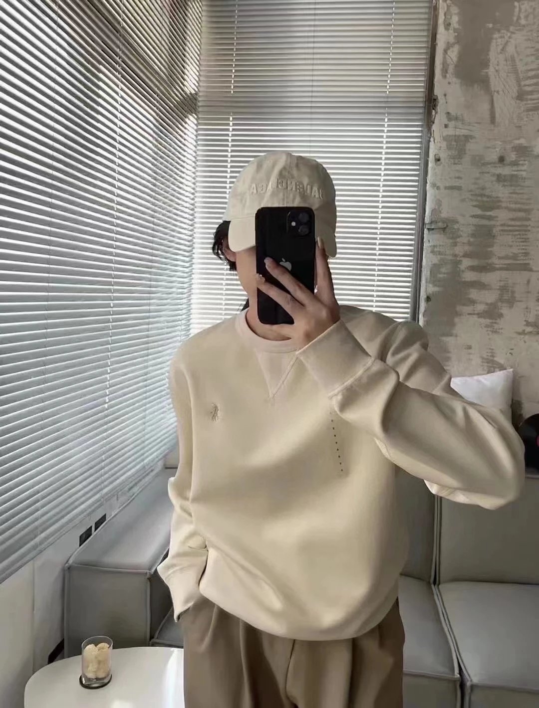 Polo Ralph Lauren Classic Crewneck Sweatshirt Beige Sweater - 45