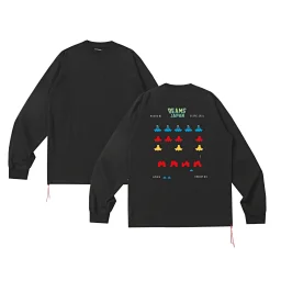 thumbnail for BEAMS 重磅小红绳系列胸前背后印花300克纯棉长袖T恤  12.18 HM