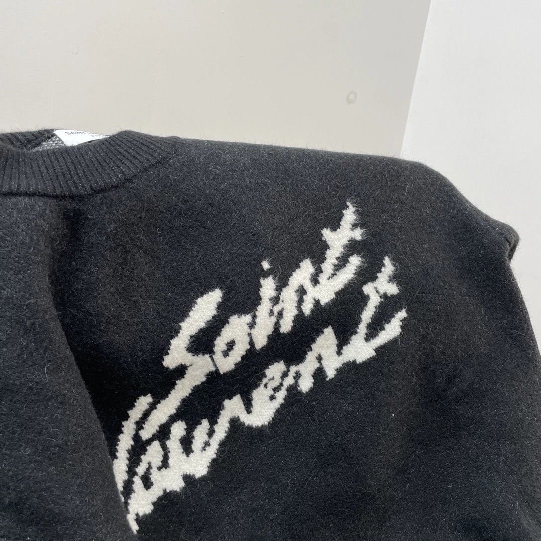 8888 Yves Saint Laurent YSL 圣罗兰限定款草写提花休闲毛衣 4