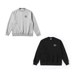 thumbnail for Pure meta version! OS Loose fit! Terry version! Stu Crew Fleecelogo 23SS Solid Color Embroidered Logo Pocket Zipper Sweatpants Sweatpants