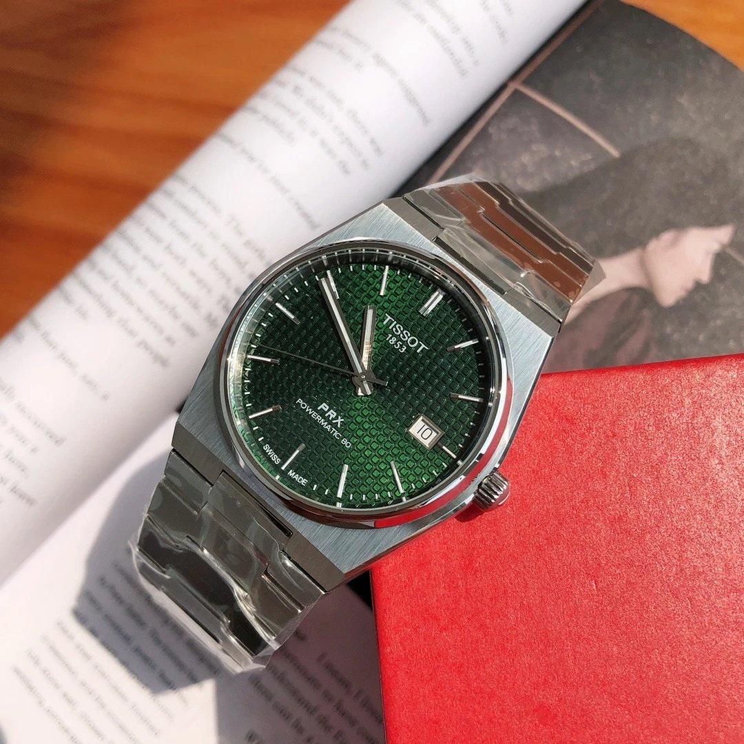 Tissot Green Dial Stainless Steel Watch