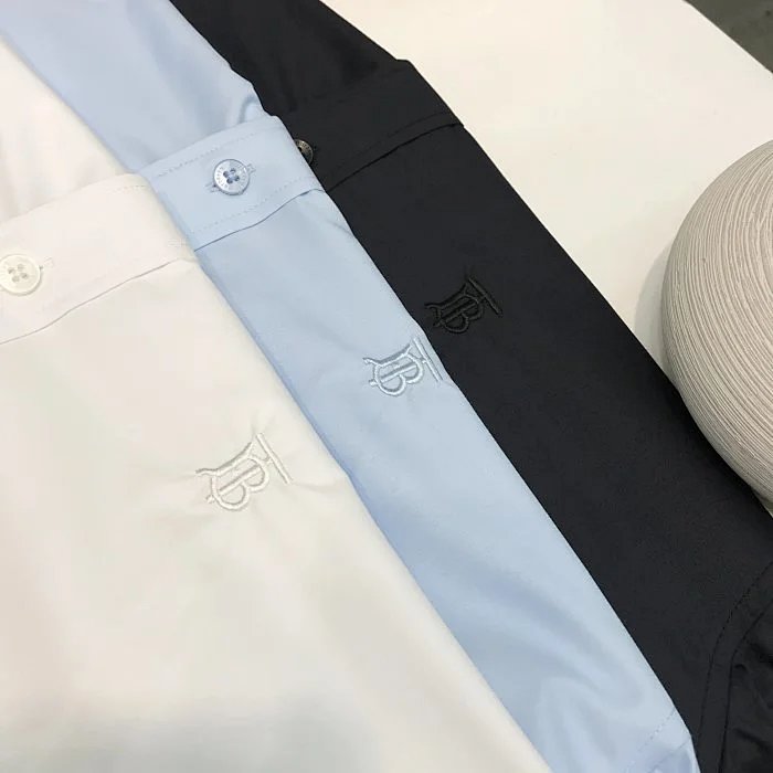 Burberry Classic Cotton Shirt White / Light Blue / Black product detail 15 in Litbuy spreadsheet finds