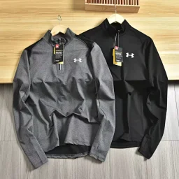 thumbnail for 1963 立领半拉链运动男士健身长袖T恤打底衫!!