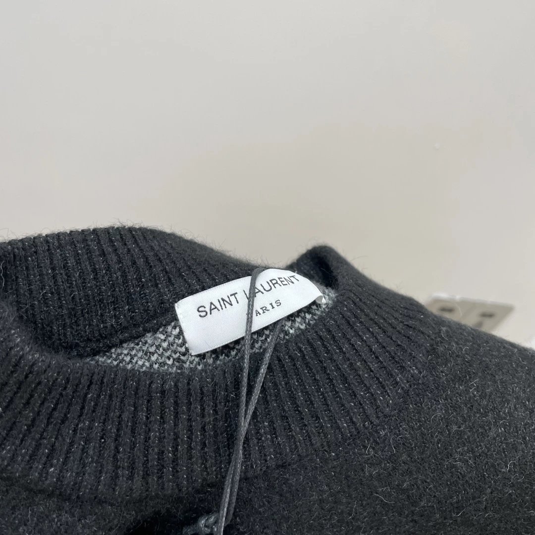 8888 Yves Saint Laurent YSL 圣罗兰限定款草写提花休闲毛衣 3