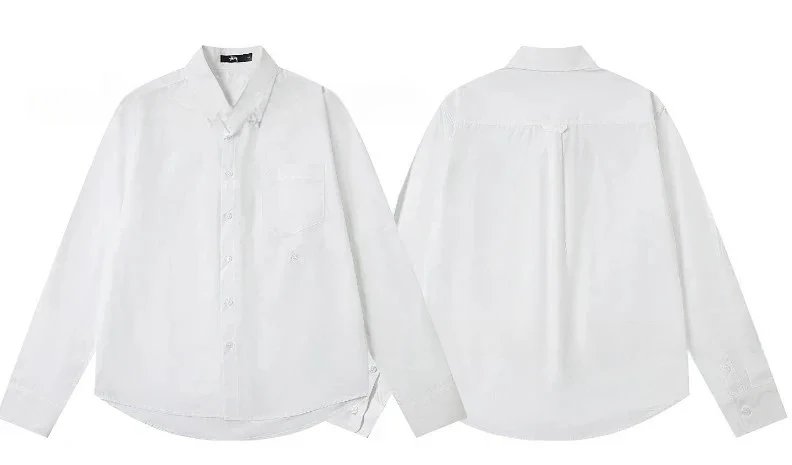 Classic Flame Print Revere Collar Shirt photo 3