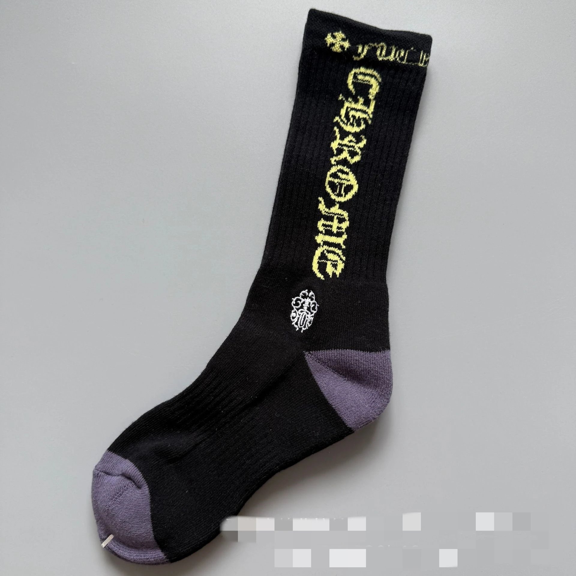 Striped Letter Red Lip Embroidered Sports Socks photo 5
