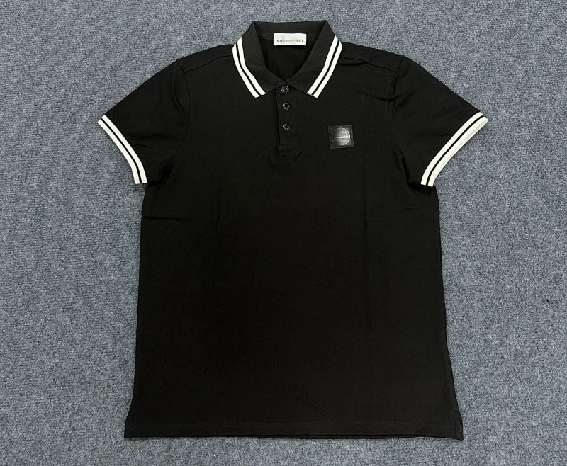 Striped Polo with Badge Embroidery photo 2
