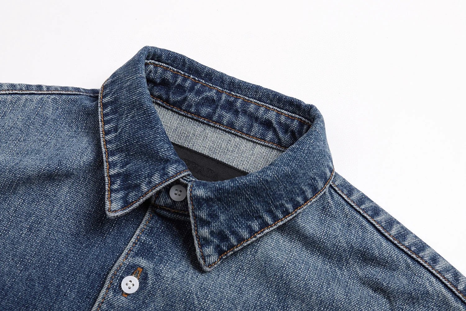 Triangle Metal Logo Denim Shirt photo 5