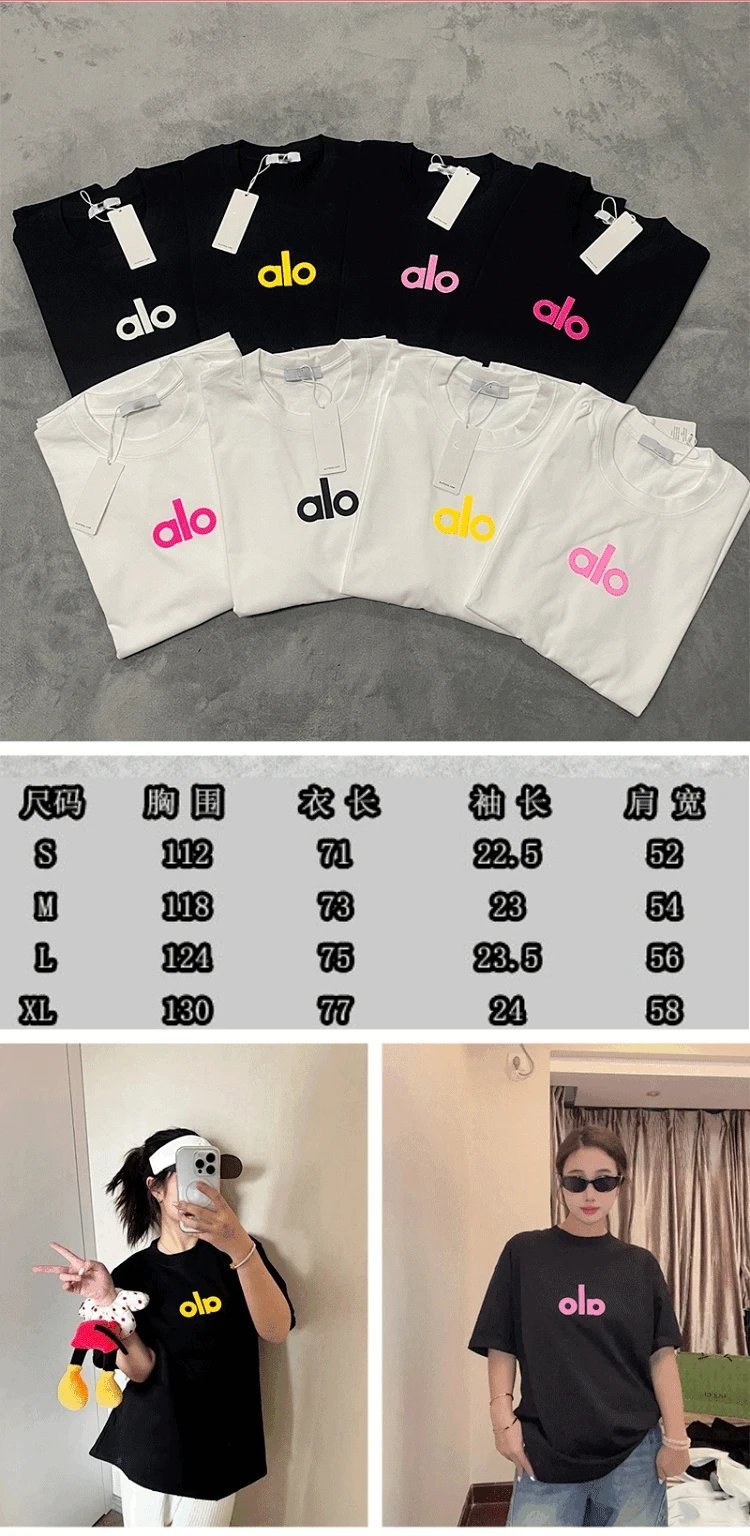 Solid Color Letter Print T-Shirt Unisex Oversized photo 2