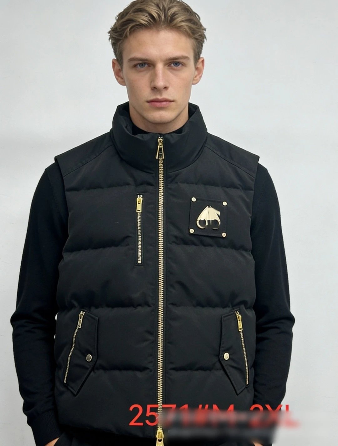 Men's Mock Neck Cotton Gilet photo 5
