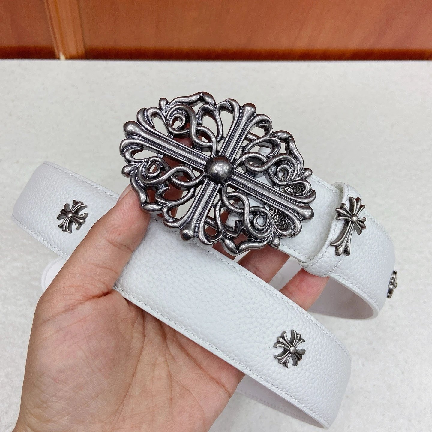 Metal Buckle Leather Belt photo 8