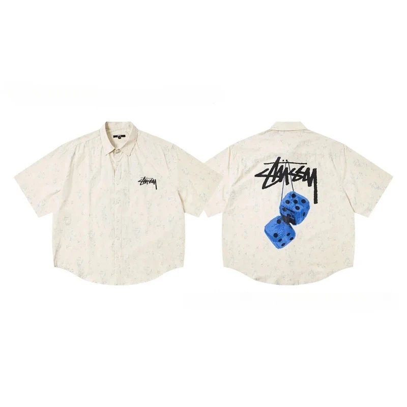 Dice Pattern Tie-Dye Long Sleeve Shirt photo 3