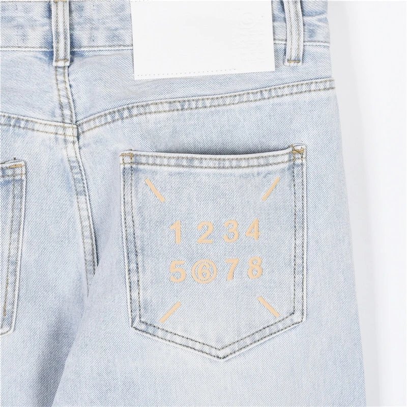 Pocket Embroidery Denim Jeans photo 4