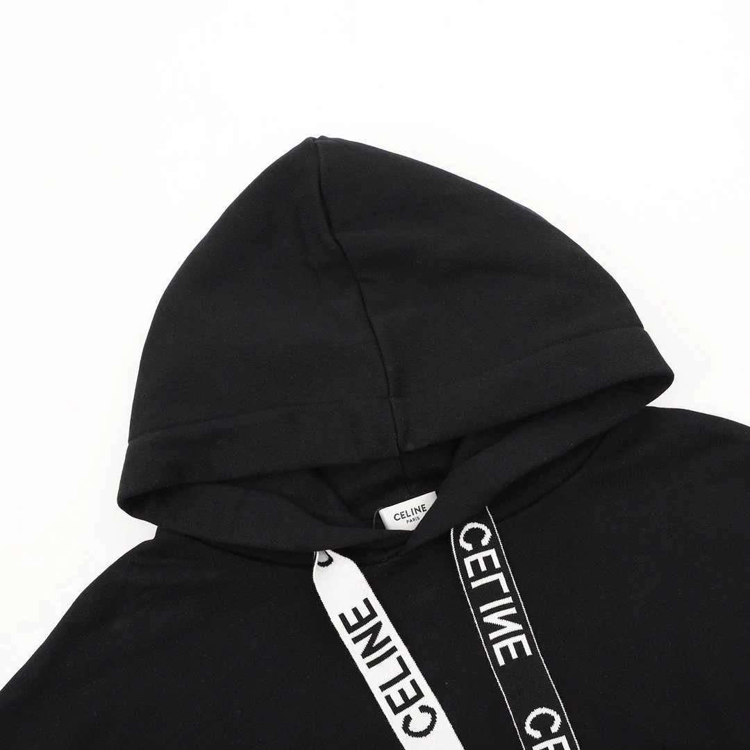 Saint Laurent Logo Tape Hoodie Gray - 6