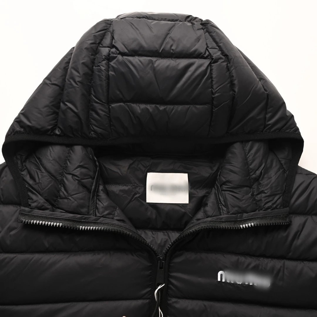 Letter Embroidered Lightweight Puffer Jacket photo 7