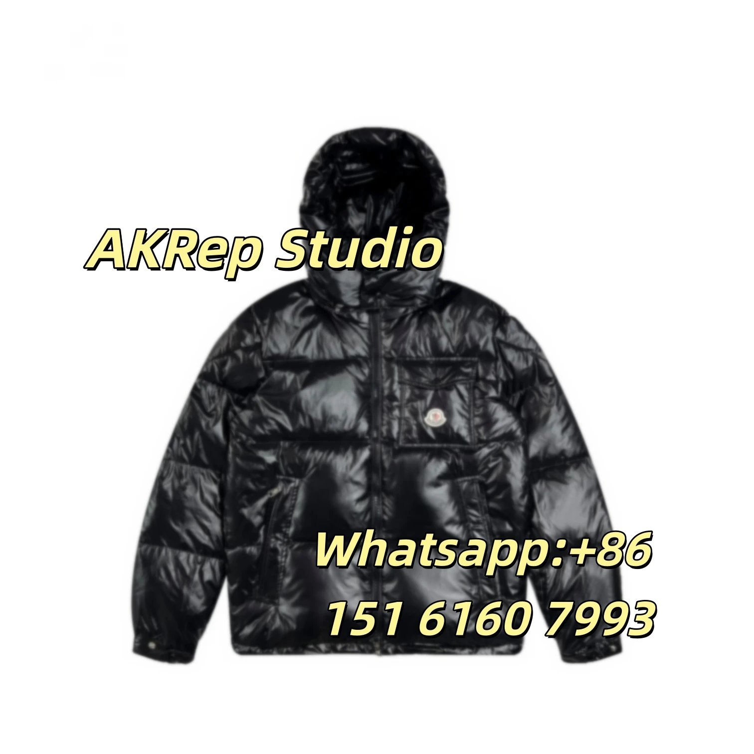Logo Hoodie Long Sleeve Down Jacket