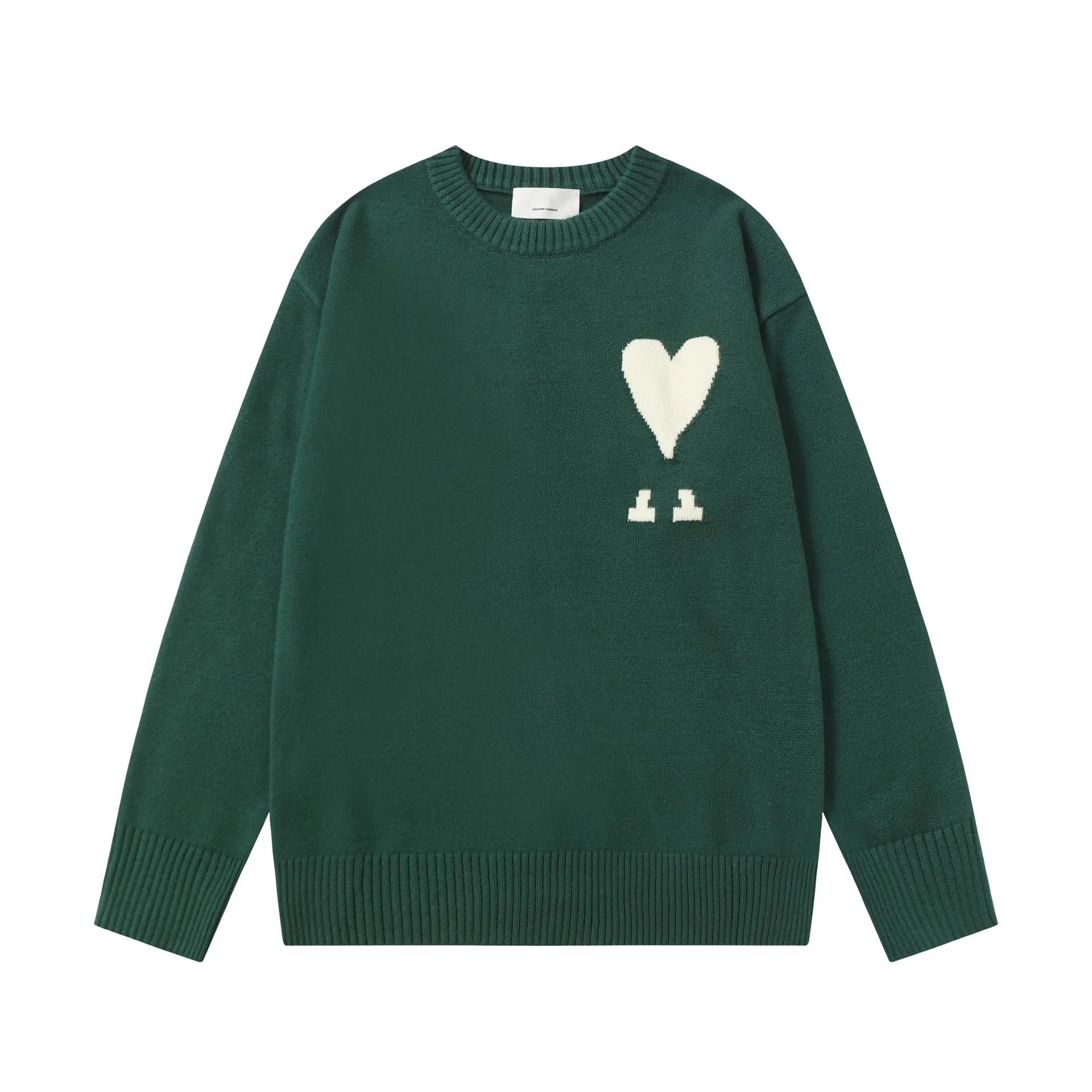 Heart Embroidered Wool Sweater photo 8