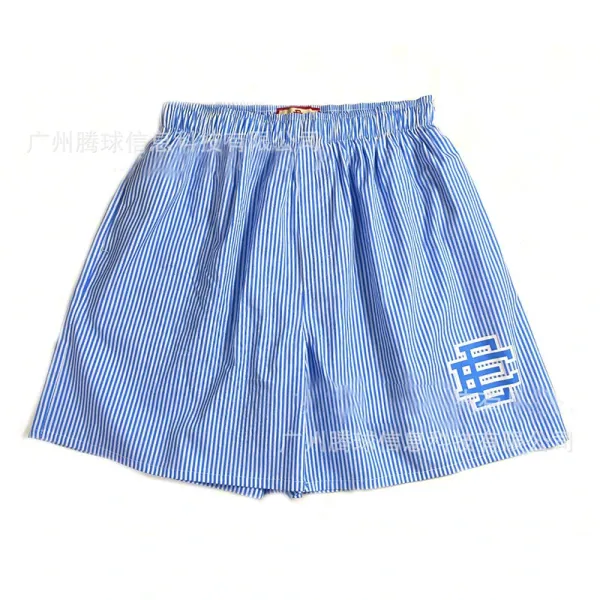 Design Striped Boxer Shorts Blue and White Underwear - 1