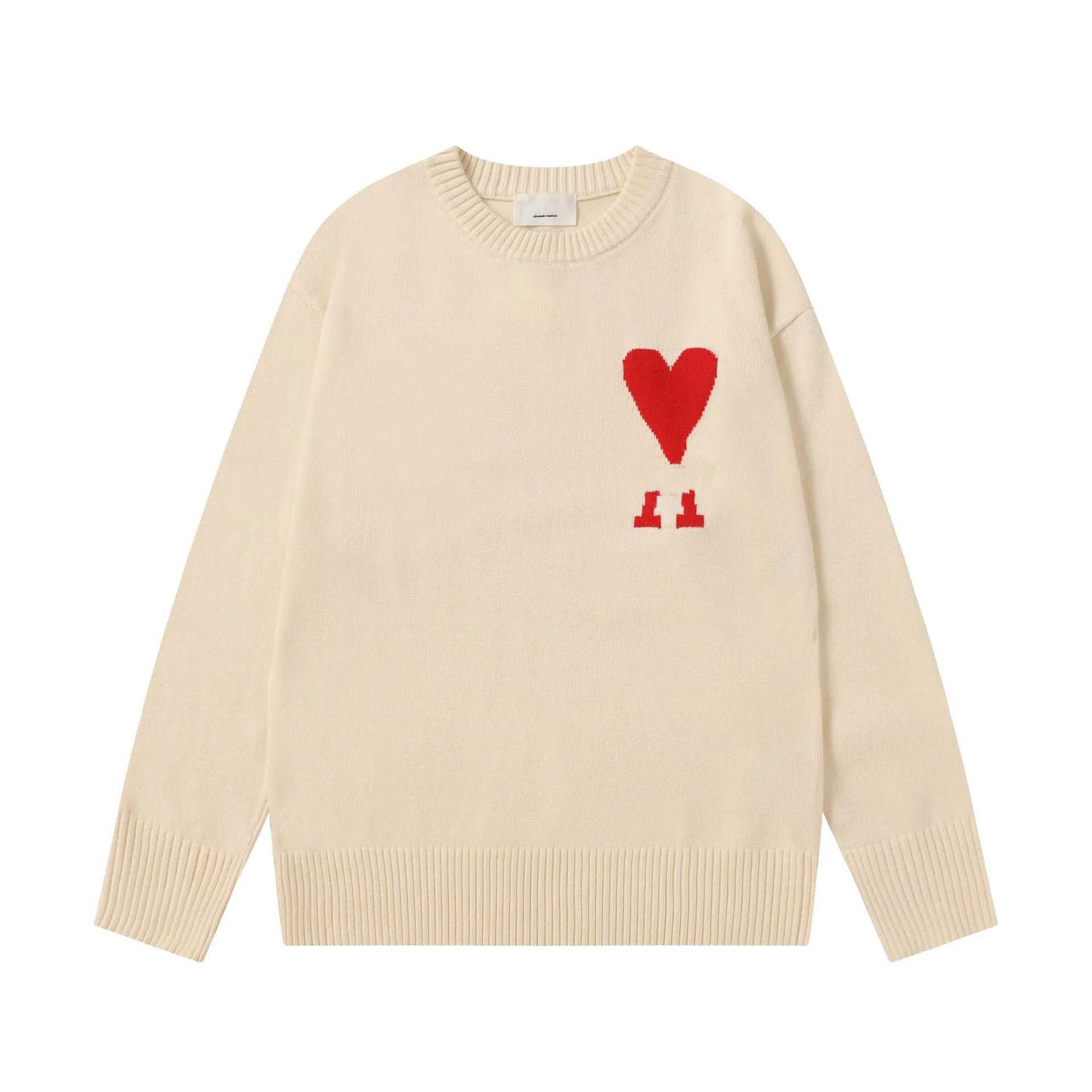 Heart Embroidered Wool Sweater photo 7