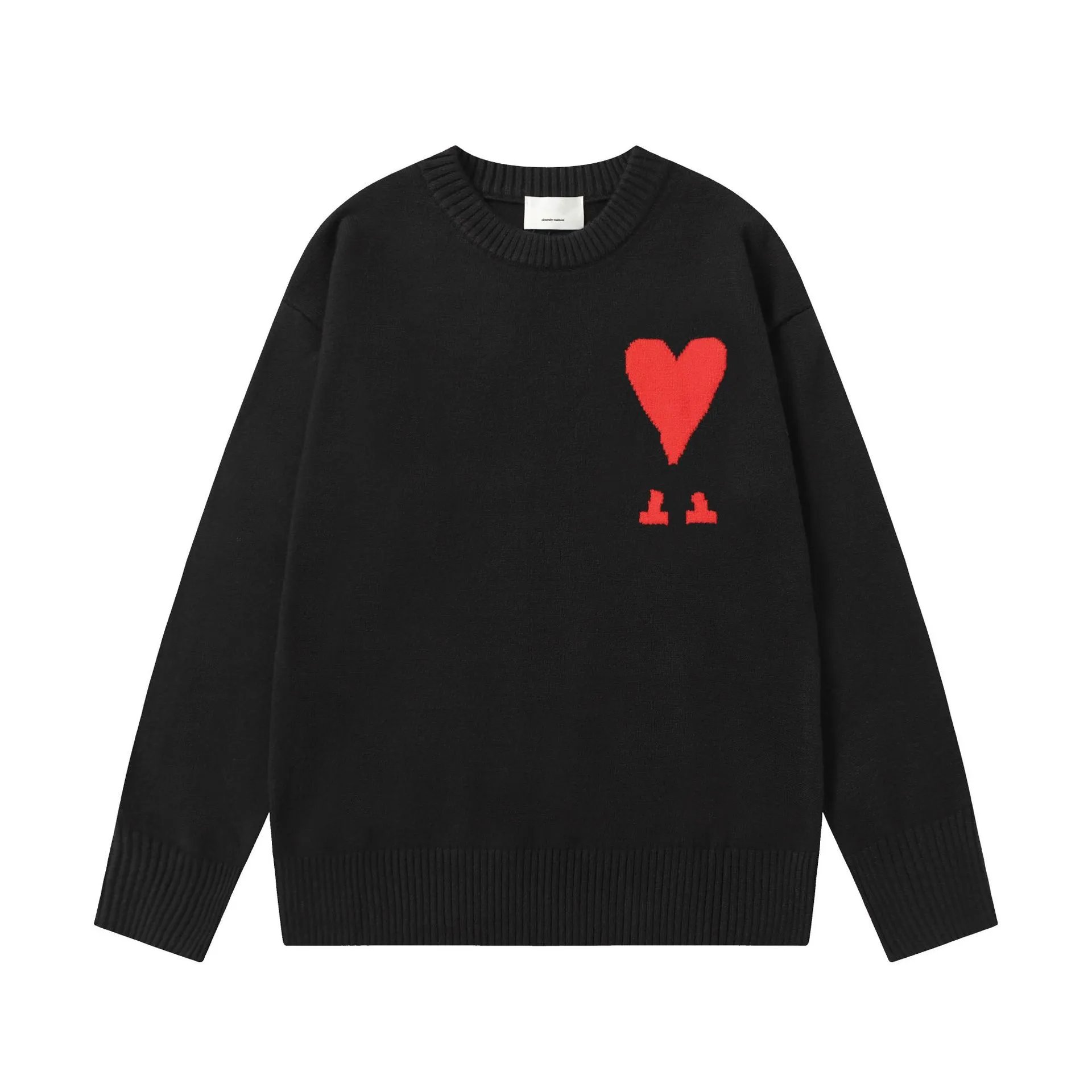 Heart Embroidered Wool Sweater photo 3