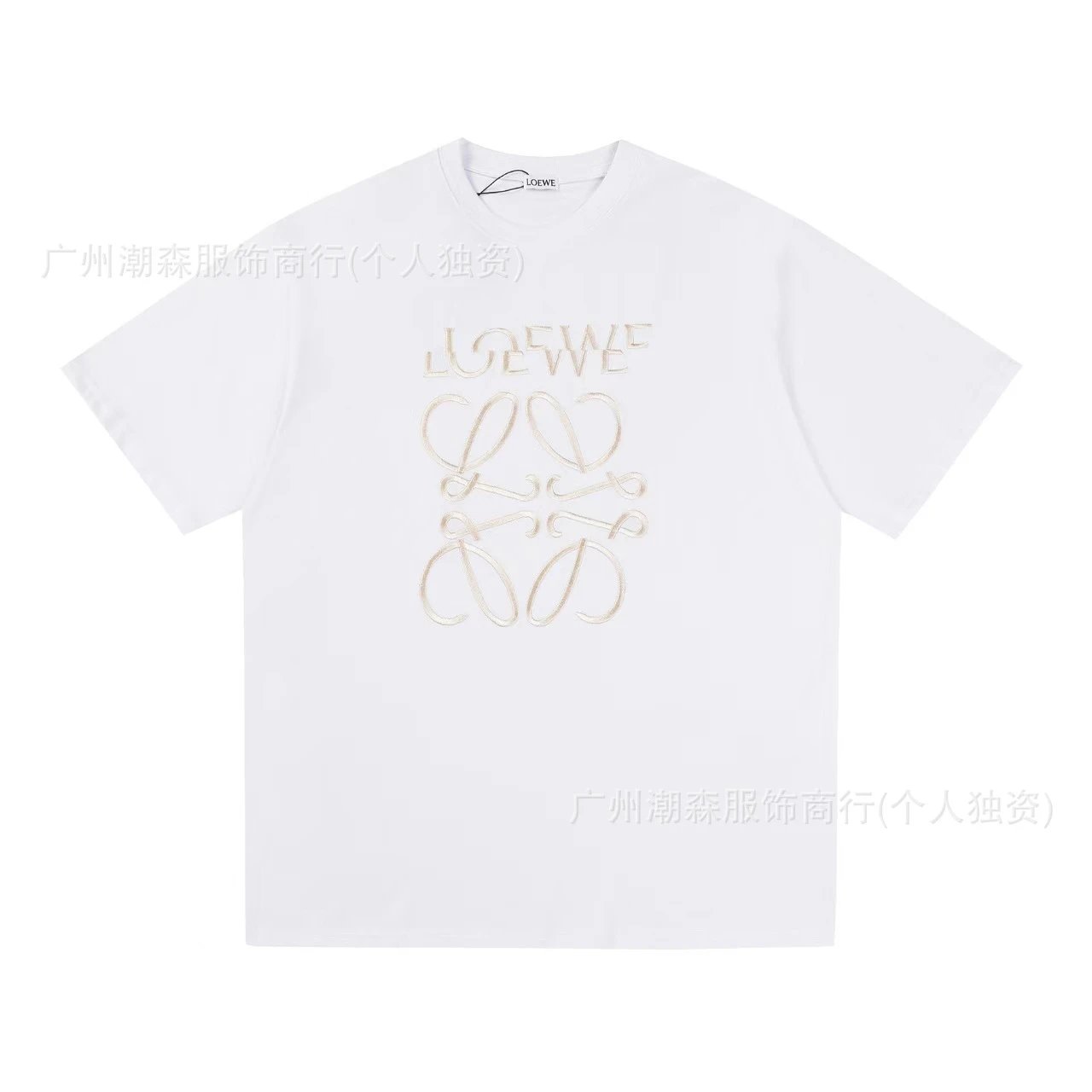 Loe Circle Neck Embroidered T-Shirt Unisex photo 8