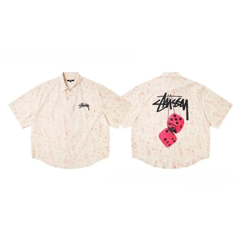 Dice Pattern Tie-Dye Long Sleeve Shirt photo 2