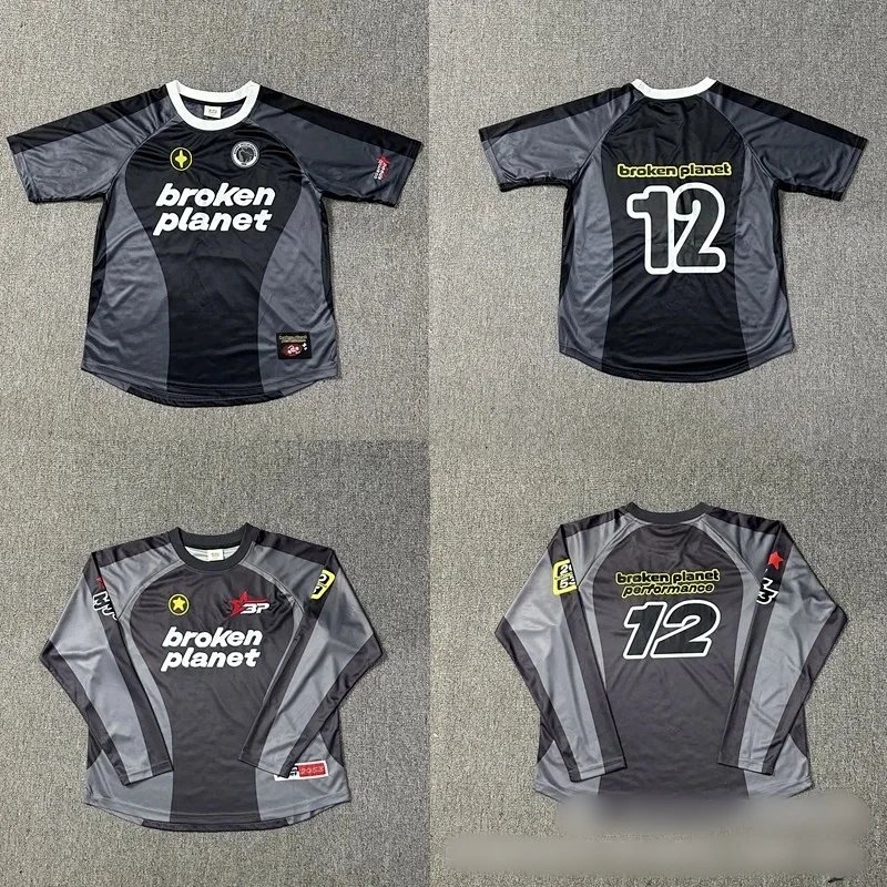 Planet Print Embroidery Soccer Jersey photo 6