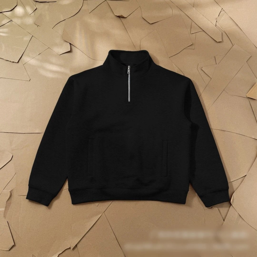 SOLO Classic Embroidered Half Zip Hoodie photo 3