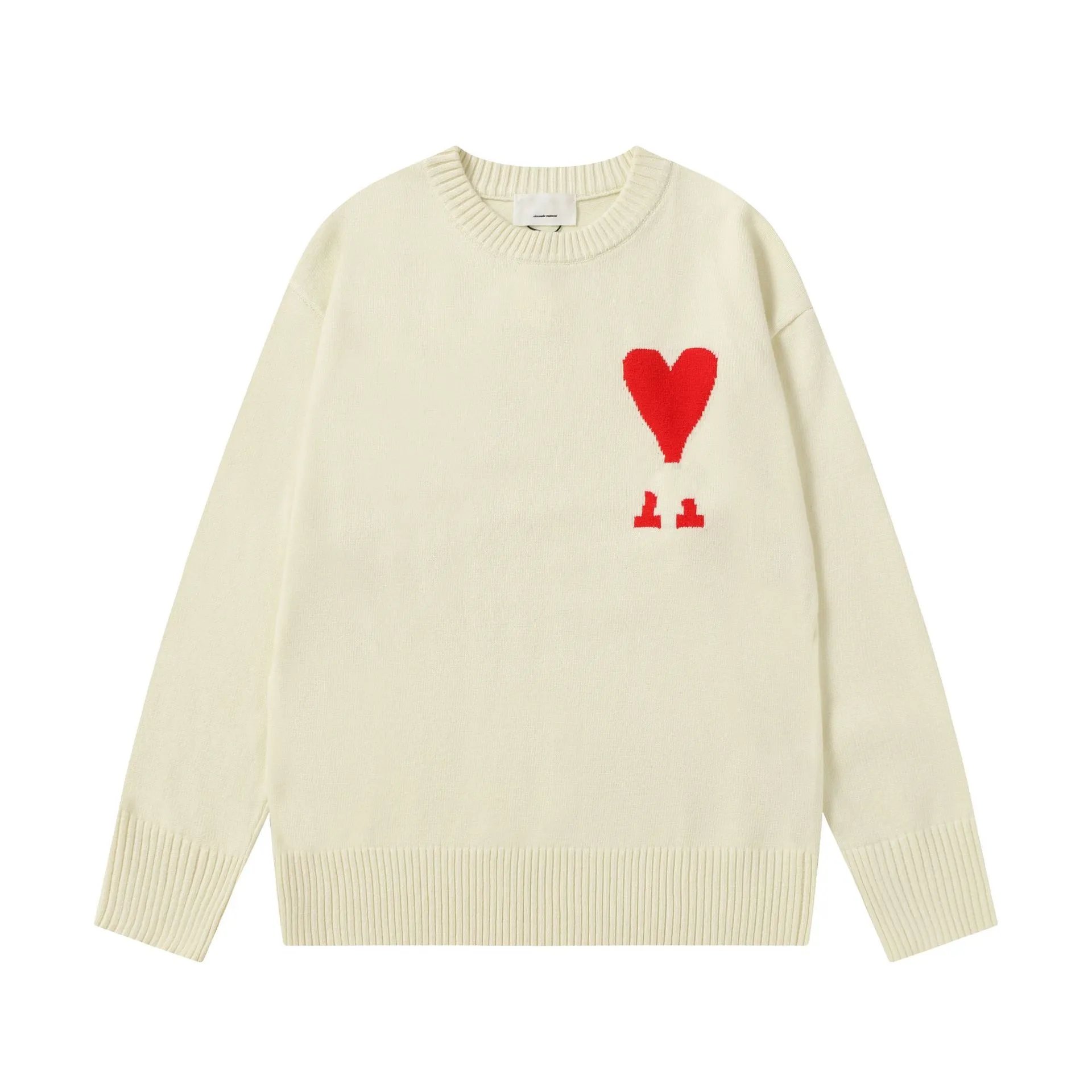 Heart Embroidered Wool Sweater photo 4