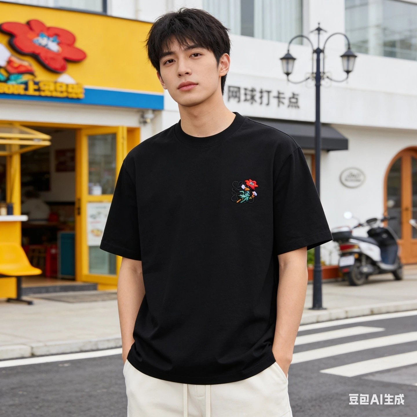 Loewe Anagram Embroidered Black T-Shirt - 5