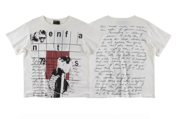 Enfants Riches Déprimés Grid Print T-Shirt White - 1