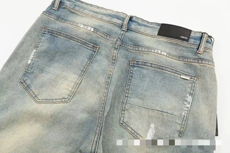 Distressed Jeans with Paint Splatter photo 8