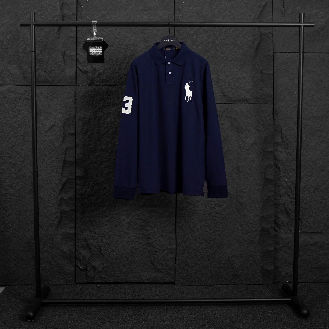 Classic Pony Embroidery Long Sleeve Polo Shirt photo 4