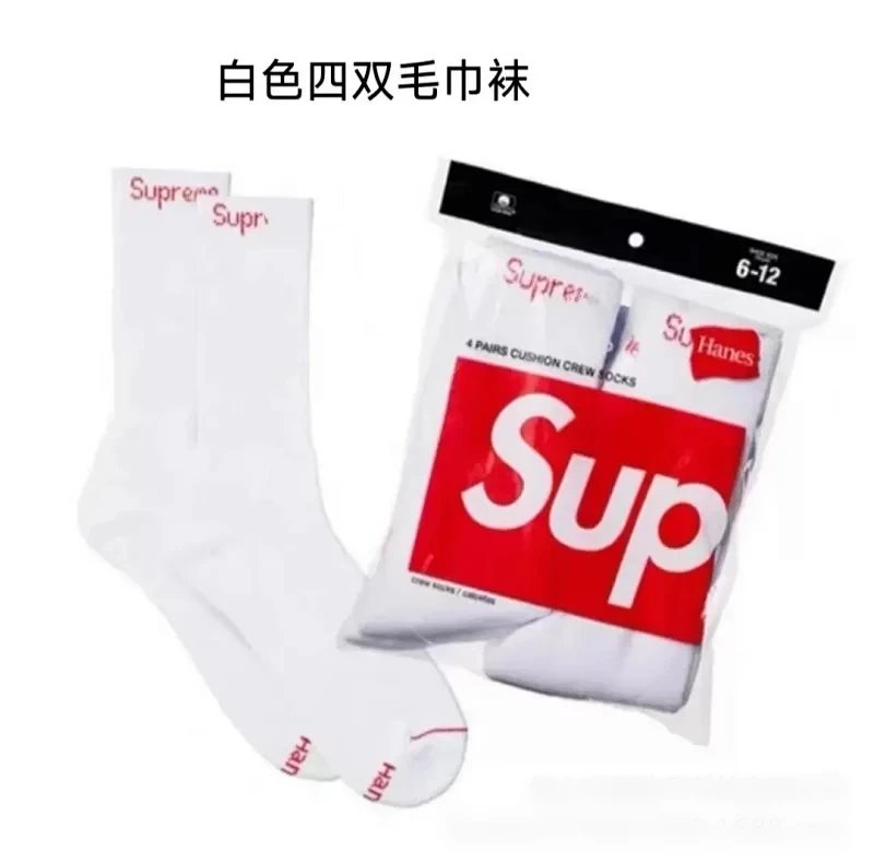 Supreme x Hanes Box Logo Crew Socks Black - 6