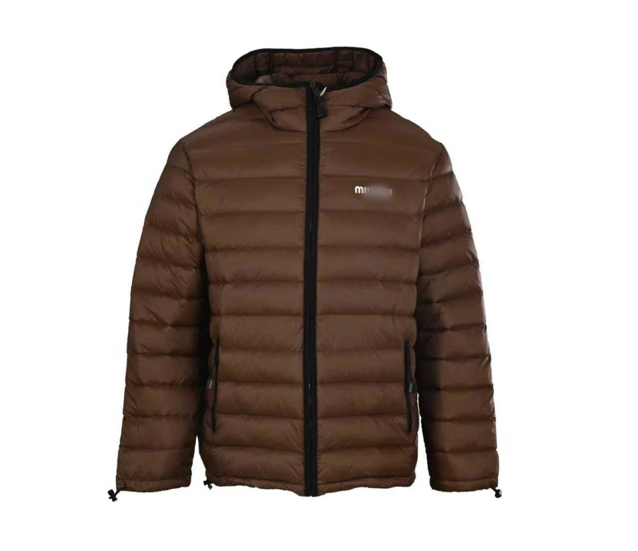 Letter Embroidered Lightweight Puffer Jacket photo 2
