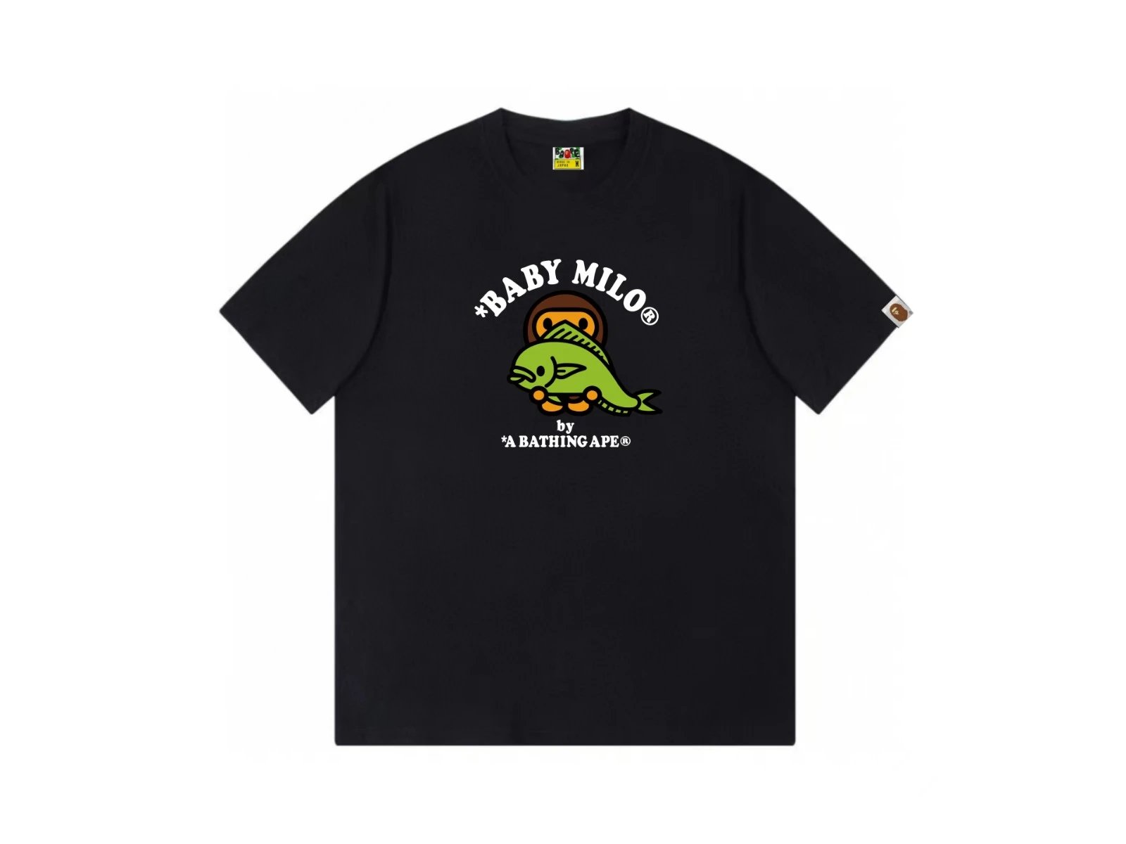 Chest Print Crew Neck Short Sleeve