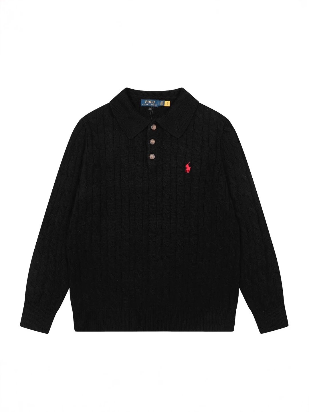Pony Embroidered Knit Polo Sweater photo 2