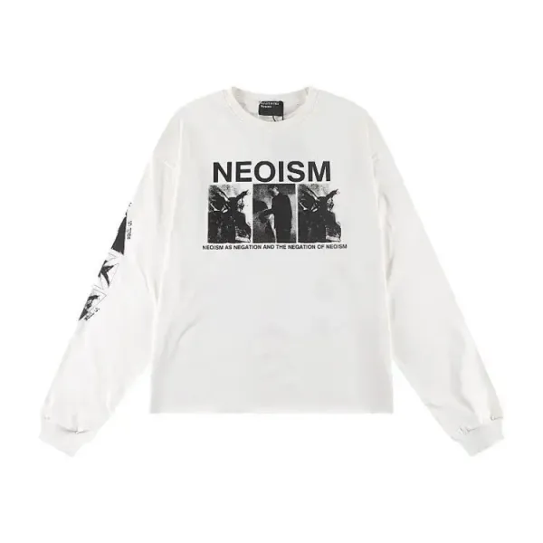 Design Graphic Print White T-Shirt - 7