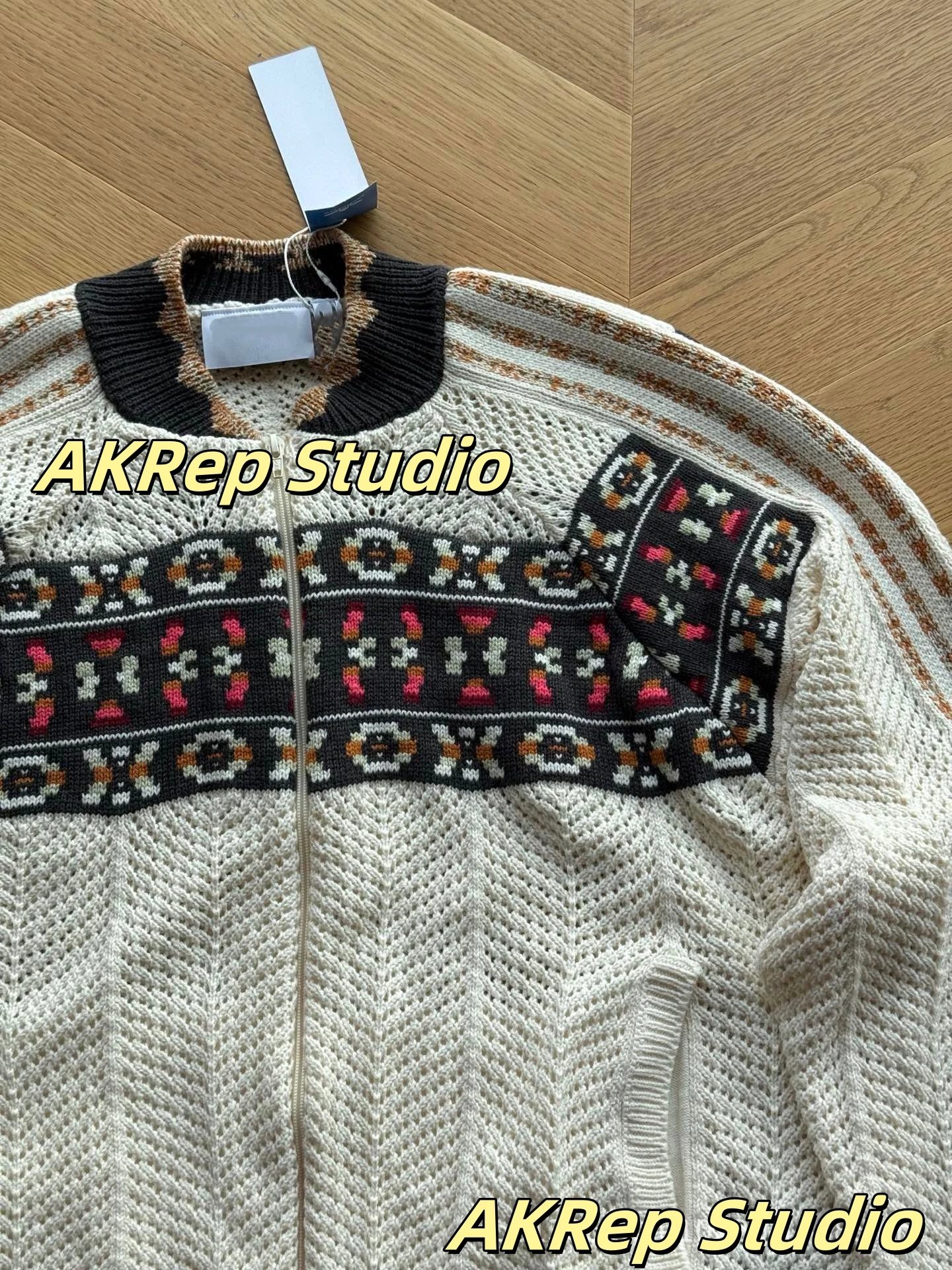 Ethnic Crochet Knit Cardigan and Shorts Set photo 7