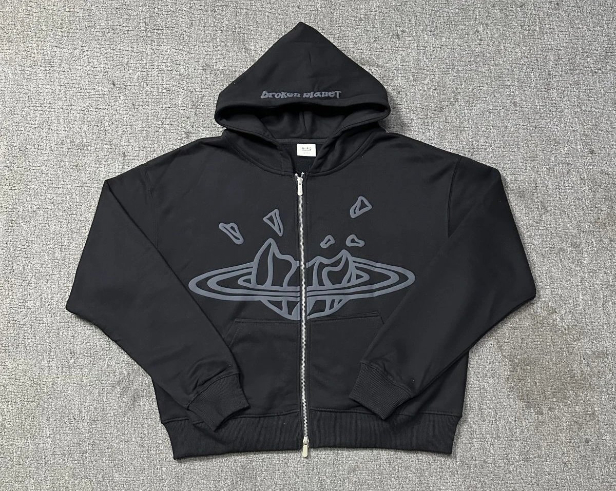 Planet Letter Puff Print Hoodie Set photo 7