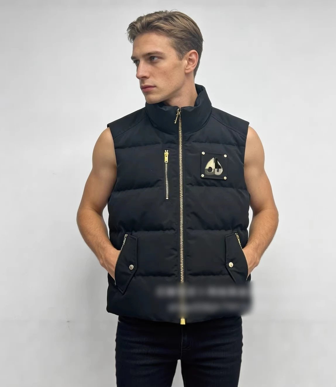 Men's Mock Neck Cotton Gilet photo 4