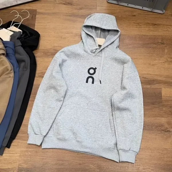 On Running Logo Hoodie Gray Hoodie - 1