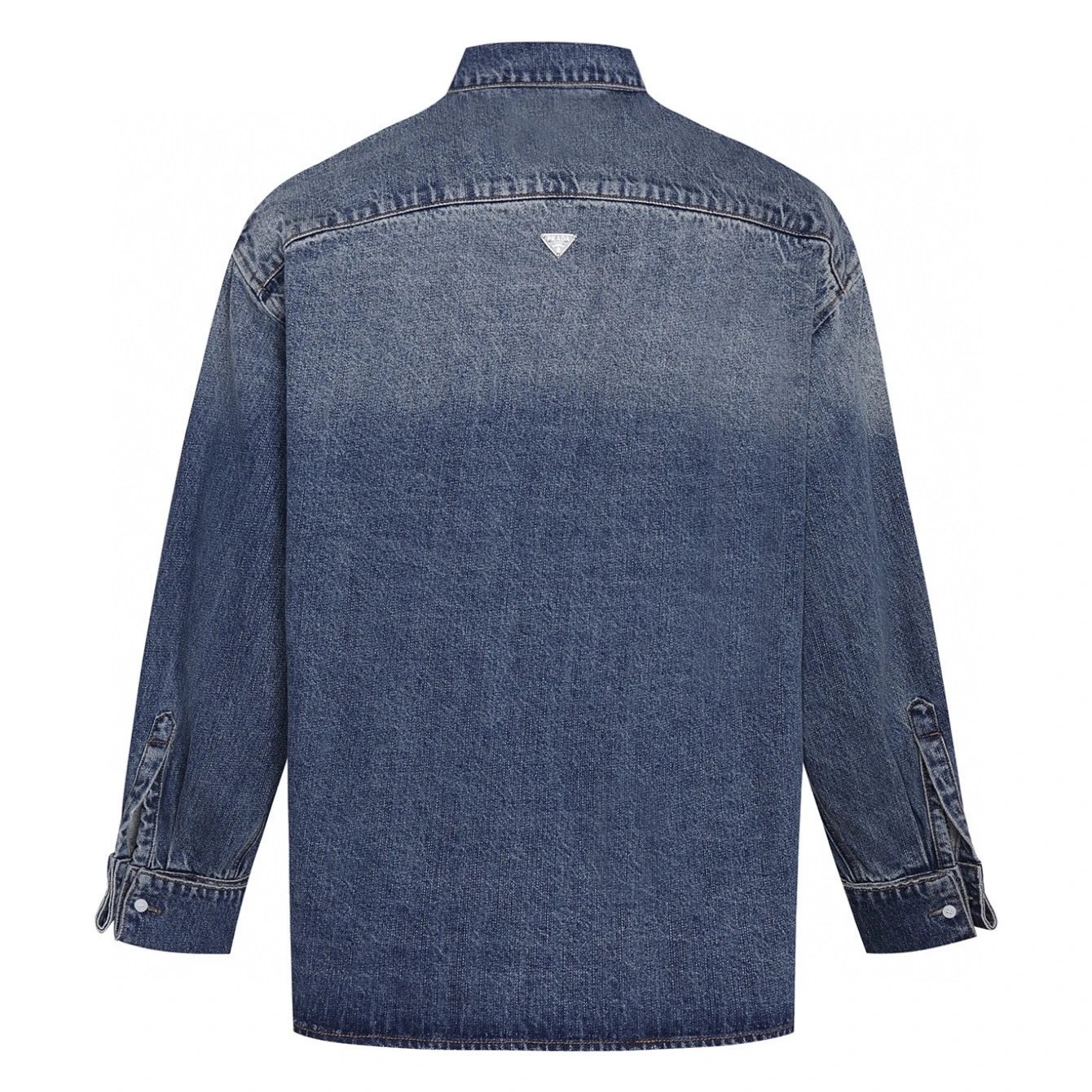 Triangle Metal Logo Denim Shirt photo 3