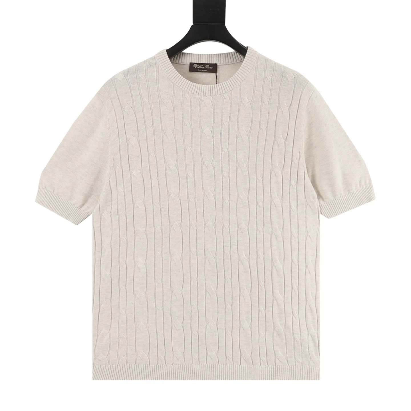 Rib Knit Wave Texture Linen T-Shirt photo 8