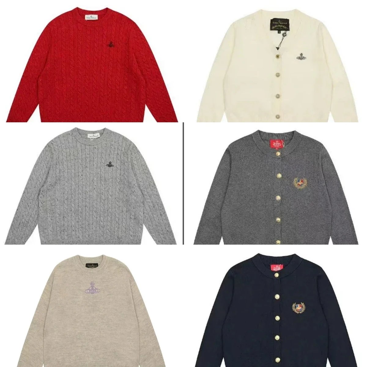 Embroidered Logo Knit Cardigan